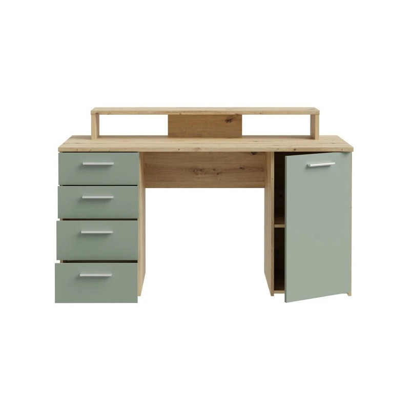 Biurko NET106 Dąb Artisan/Szałwia — Sklep z meblami Domowanie