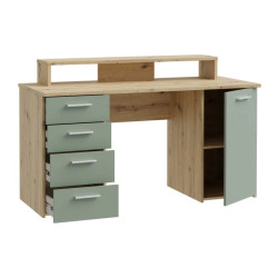 Biurko NET106 Dąb Artisan/Szałwia — Sklep z meblami Domowanie