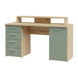 Biurko NET106 Dąb Artisan/Szałwia — Sklep z meblami Domowanie