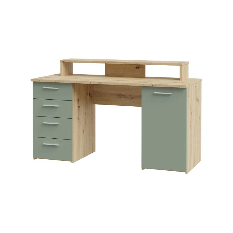 Biurko NET106 Dąb Artisan/Szałwia — Sklep z meblami Domowanie
