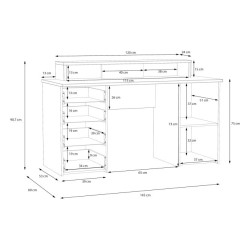 Biurko NET106 Dąb Artisan/Szałwia — Sklep z meblami Domowanie
