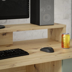 Biurko NET106 Dąb Artisan/Szałwia — Sklep z meblami Domowanie