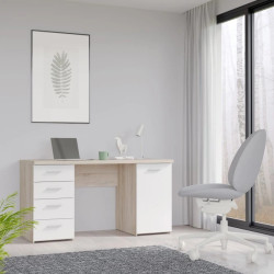 Stylowe biurko do pracy i nauki — drewno i biel — Kup teraz online