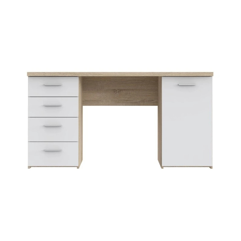 Stylowe biurko do pracy i nauki — drewno i biel — Kup teraz online