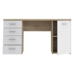 Stylowe biurko do pracy i nauki — drewno i biel — Kup teraz online