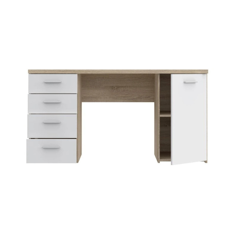 Stylowe biurko do pracy i nauki — drewno i biel — Kup teraz online