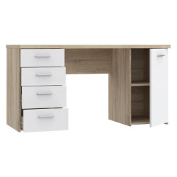 Stylowe biurko do pracy i nauki — drewno i biel — Kup teraz online