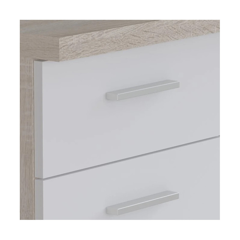 Stylowe biurko do pracy i nauki — drewno i biel — Kup teraz online