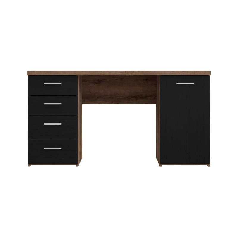 Biurko 145x60 cm Dąb Szlachetny/Czarny — Sklep Domowanie.pl