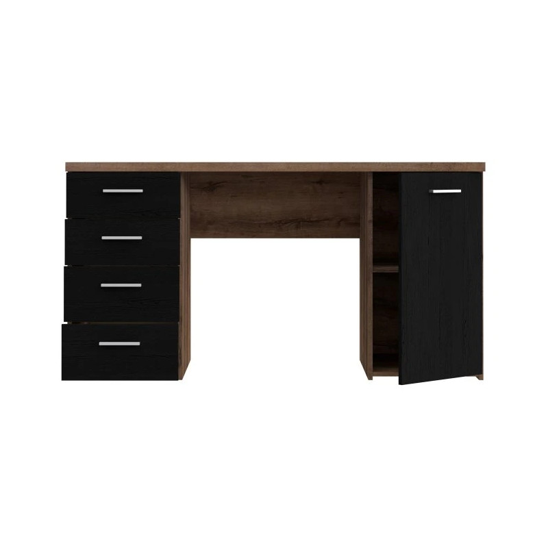 Biurko 145x60 cm Dąb Szlachetny/Czarny — Sklep Domowanie.pl