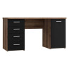 Biurko 145x60 cm z szufladami i szafką NET106 MT926-N09 Czarny/Dąb Szlachetny Meble Forte