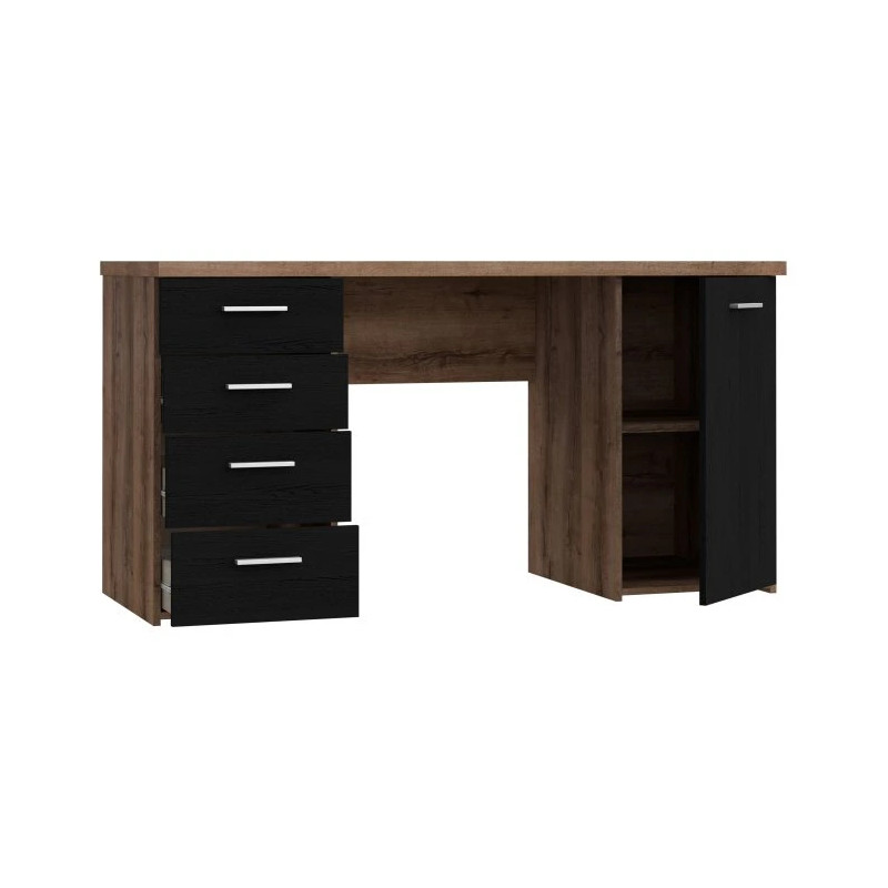 Biurko 145x60 cm Dąb Szlachetny/Czarny — Sklep Domowanie.pl