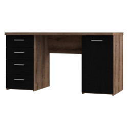 Biurko 145x60 cm Dąb Szlachetny/Czarny — Sklep Domowanie.pl