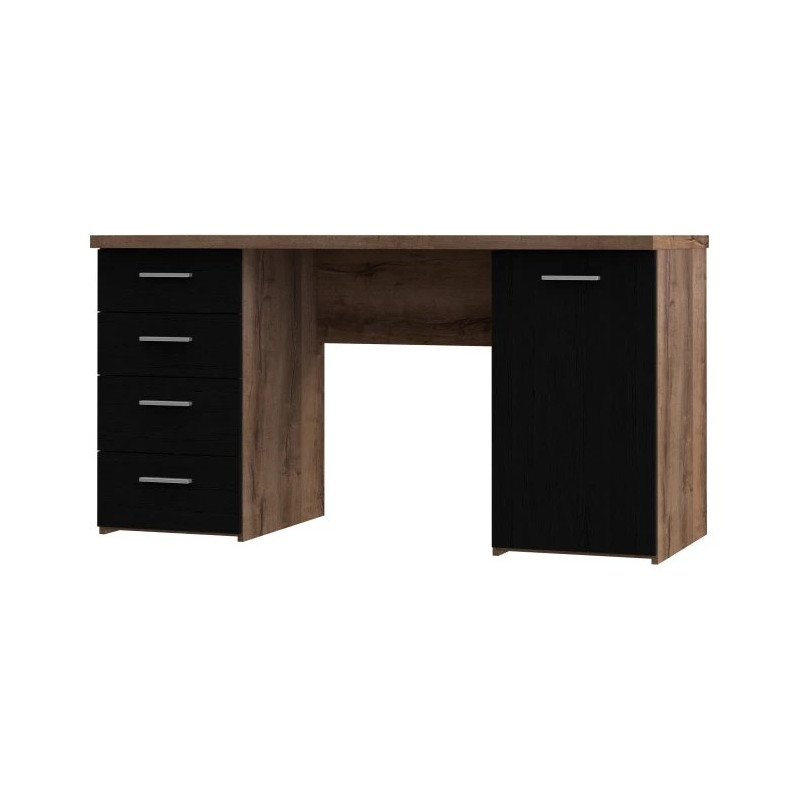 Biurko 145x60 cm Dąb Szlachetny/Czarny — Sklep Domowanie.pl