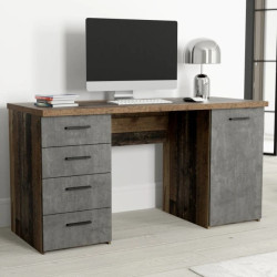 Biurko MT926-C943 Beton/Old-Wood Vintage 145x60 cm — Domowanie.pl