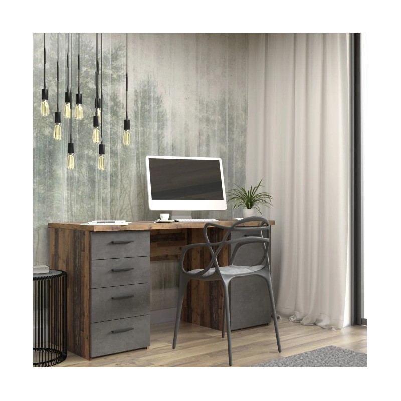 Biurko MT926-C943 Beton/Old-Wood Vintage 145x60 cm — Domowanie.pl