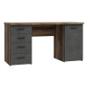 Biurko 145x60 cm z szufladami i szafką NET106 MT926-C943 Beton/Old-Wood Vintage Meble Forte
