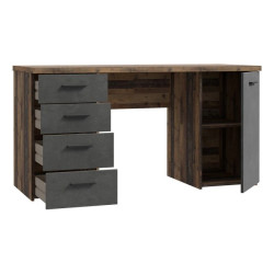 Biurko MT926-C943 Beton/Old-Wood Vintage 145x60 cm — Domowanie.pl