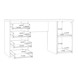 Biurko MT926-C943 Beton/Old-Wood Vintage 145x60 cm — Domowanie.pl