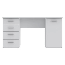 Stylowe białe biurko z szafką i 4 szufladami — Kup teraz online