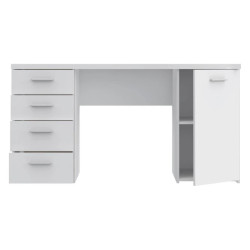 Stylowe białe biurko z szafką i 4 szufladami — Kup teraz online
