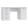 Biurko 145x60 cm z szufladami i szafką NET106 MT926-Z12M Biały Meble Forte