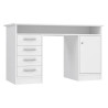 Biurko 126x55 cm z szafką na klucz NET106 MT931-120 Biały Meble Forte