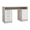 Biurko 126x55 cm z szafką na klucz NET106 MT931-T19 Biały/Dąb Piaskowy Meble Forte