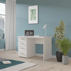 Stylowe biurko do nauki i pracy — matowa biel Domowanie.pl