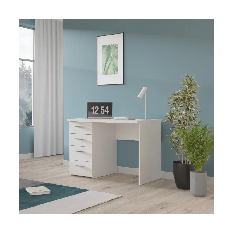 Stylowe biurko do nauki i pracy — matowa biel Domowanie.pl