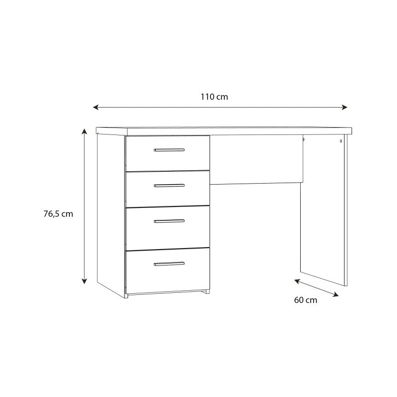 Stylowe biurko do nauki i pracy — matowa biel Domowanie.pl