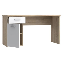 Stylowe biurko Biały/Dąb Sonoma do biura i pokoju — Kup online
