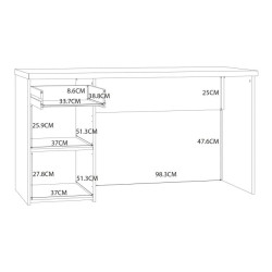 Stylowe biurko Biały/Dąb Sonoma do biura i pokoju — Kup online