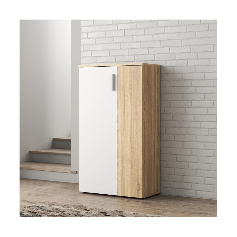 Szafka na buty NET106 Dąb Sonoma/Biały 70 cm — Domowanie.pl