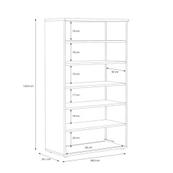 Szafka na buty NET106 Dąb Sonoma/Biały 70 cm — Domowanie.pl