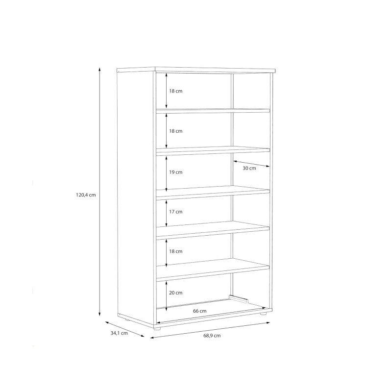 Szafka na buty NET106 Dąb Sonoma/Biały 70 cm — Domowanie.pl