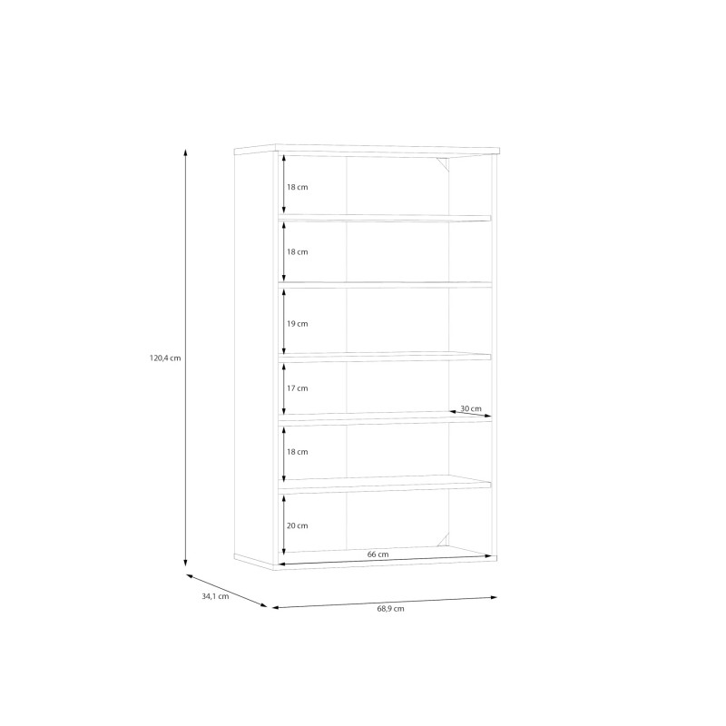 Nowoczesna szafka na buty 70 cm z półkami — Kup online Domowanie
