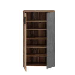 Szafka na buty NET106 Old-Wood/Beton 70 cm — styl loft — Domowanie.pl