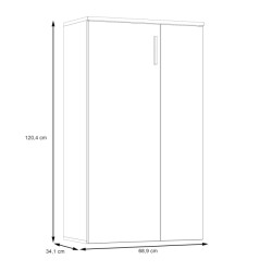 Szafka na buty NET106 Old-Wood/Beton 70 cm — styl loft — Domowanie.pl