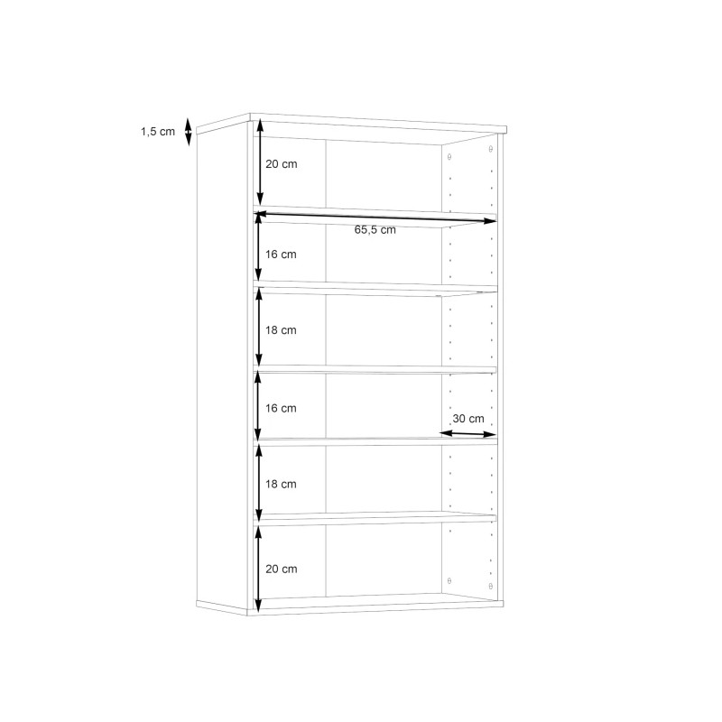 Szafka na buty NET106 Old-Wood/Beton 70 cm — styl loft — Domowanie.pl