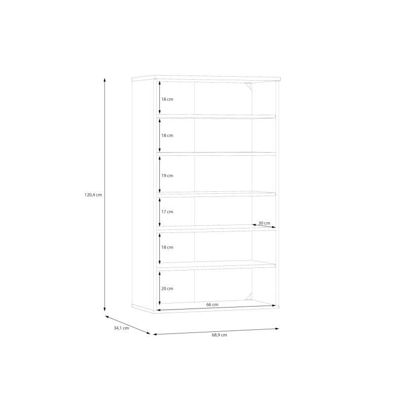 Szafka na buty 2-drzwiowa 70 cm Dąb Artisan/Biały — Domowanie