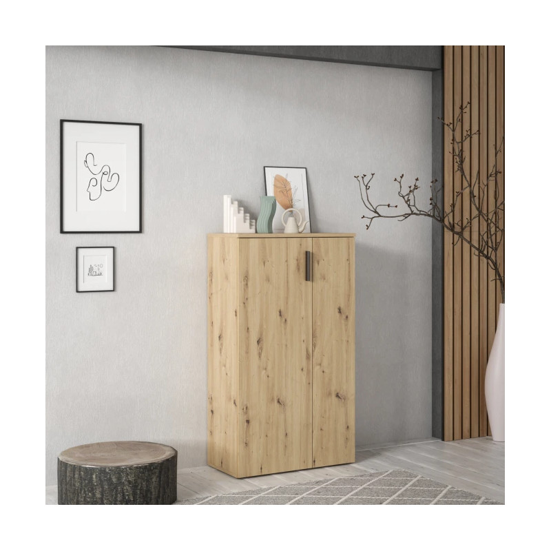 Szafka na buty NET106 Dąb Artisan 70 cm — klasyczny styl — Domowanie.pl