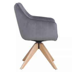 Krzesło obrotowe Azalia D Velvet Bluvel 40 szare
