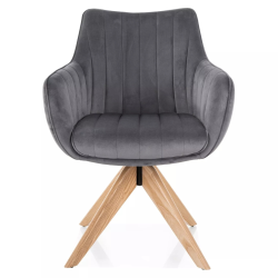 Krzesło obrotowe Azalia D Velvet Bluvel 40 szare