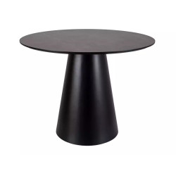 Okrągły stół Angel 100 szary efekt marmuru/czarny mat 100x75