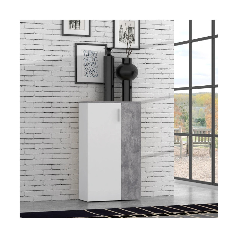 Szafka na buty NET106 Biały/Beton 70 cm – Kup teraz na Domowanie.pl