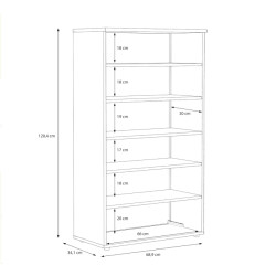Szafka na buty NET106 Biały/Beton 70 cm – Kup teraz na Domowanie.pl