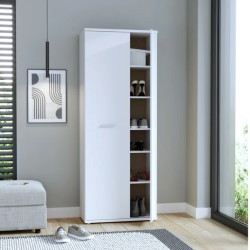 Wąska szafa na buty Biała NET106 – Styl i funkcjonalność