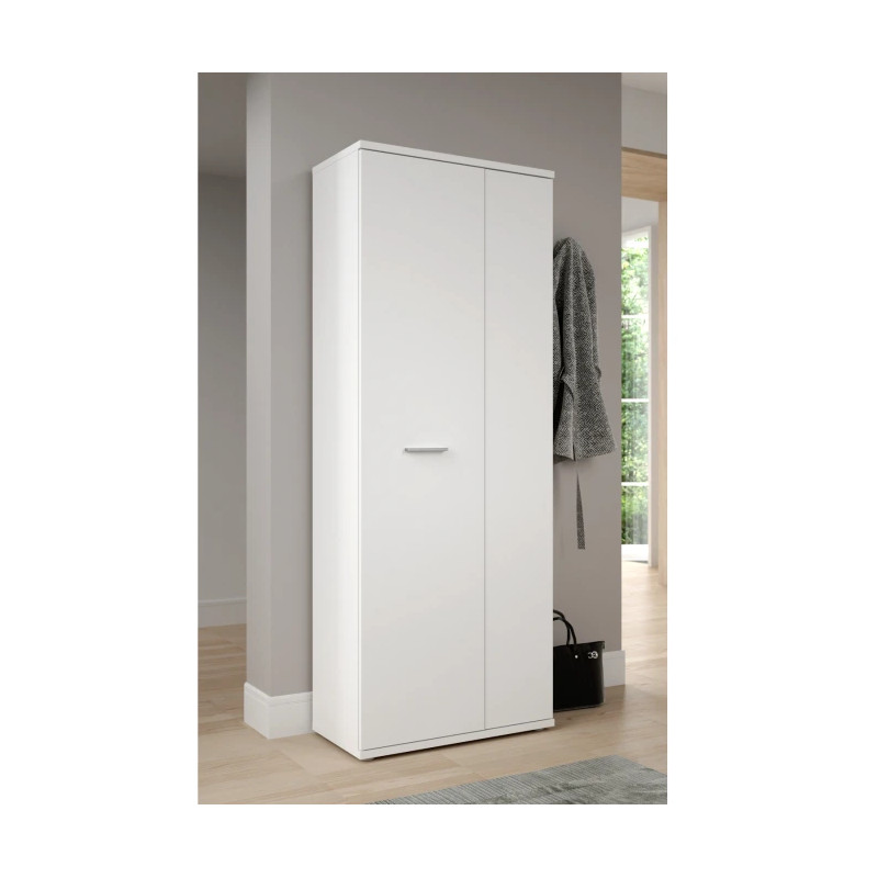 Wąska szafa na buty Biała NET106 – Styl i funkcjonalność