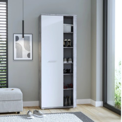 Nowoczesna szafa NET106 Beton/Biały – Kup w Domowanie